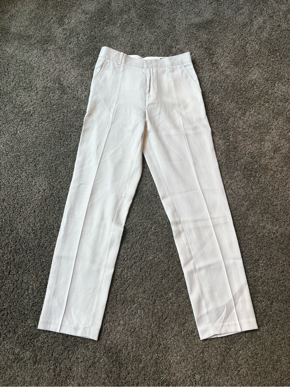 BRAND NEW, Youth Van Heusen White Flat-Front Chinos